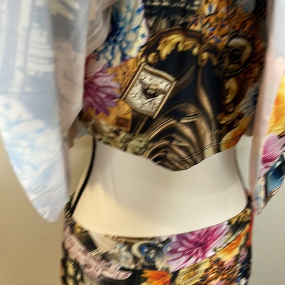 LNWOT 2 pc. Crop top & ruched “fanny” skirt - Picture 4 of 5